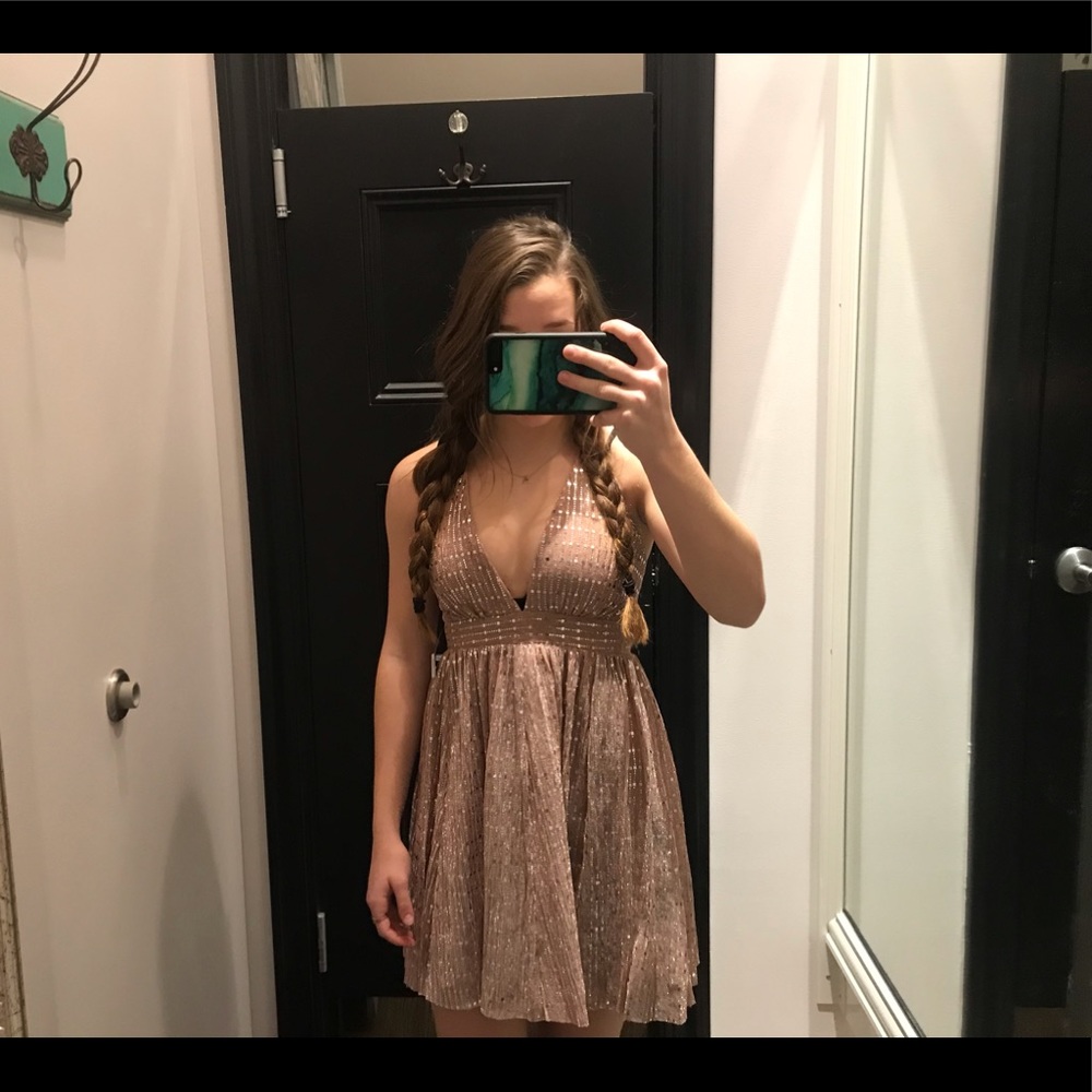 Pink sparkly brand new apricot lane dress